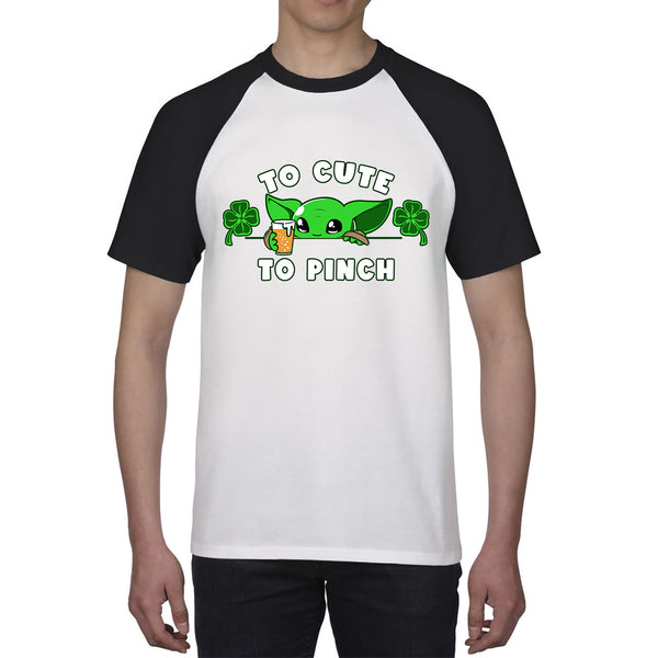 To Cute To Pinch Shamrock St Patrick's Day Green Irish Festival St Paddys Day Baseball T Shirt