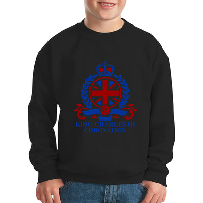 King Charles III Coronation 2023 CR III King Of England United Kingdom His Majesty Kids Jumper