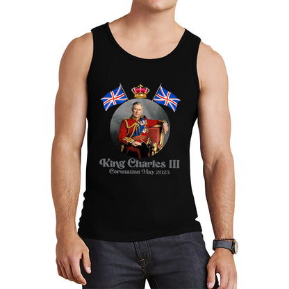 King Charles III 6th May 2023 Coronation British Flags Royal Crown CR III Union Jack His Majesty Tank Top