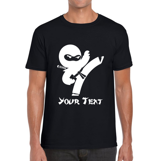 Personalised Ninja Your Name Retro Ninja Warrior Martial Arts Judo Karate Mens Tee Top