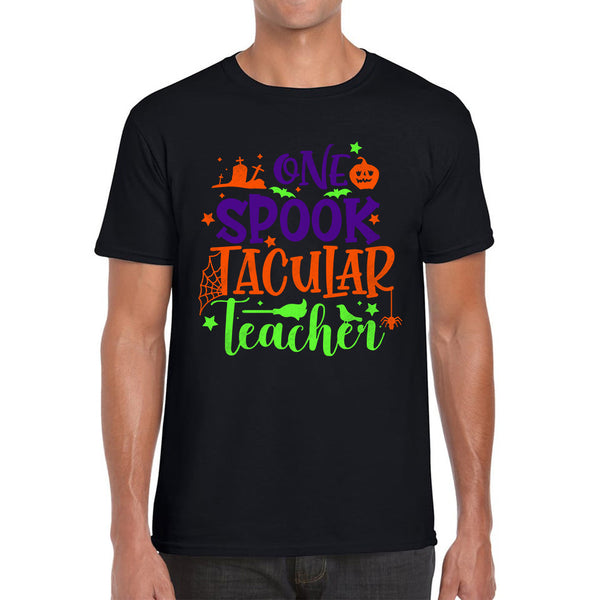 One Spooktacular Teacher Halloween Teacher Funny Halloween Spooktacular Teacher Mens Tee Top