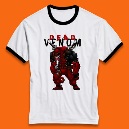 Marvel Contest Of Champions Venompool Marvel Comics Superhero Deadpool Marvel Universe Character Dead Venom Ringer T Shirt
