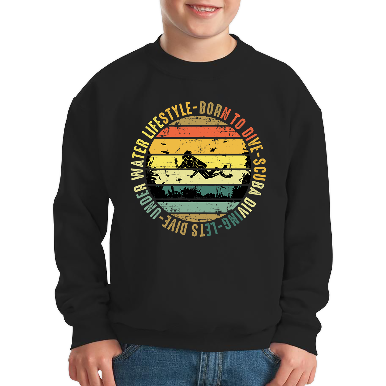 Born To Dive Scuba Diving Underwater Lifestyle Jumper
