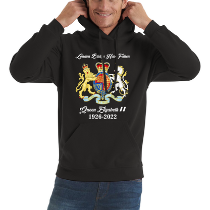 London Bridge Has Fallen Queen Elizabeth II Union Jack Queen's Crown Unisex Hoodie