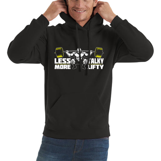 Less Talky More Lifty Gym Lover Awesome Gym Weightlifter Fitness Workout Muscular Bodybuilder Unisex Hoodie