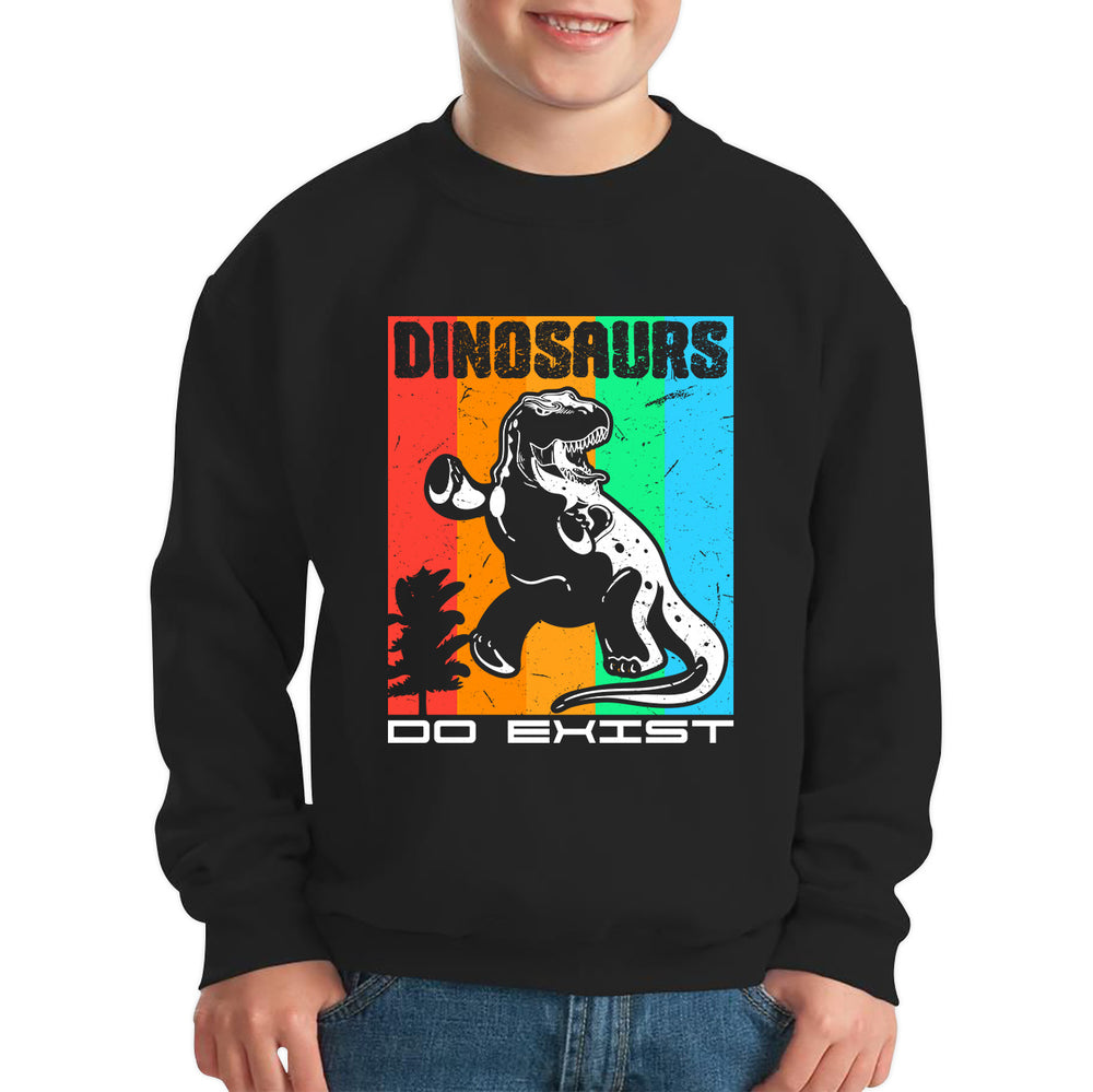 Dinosaurs Do Exist Dinosaur Gift Funny Dino Dinosaur Kids Jumper
