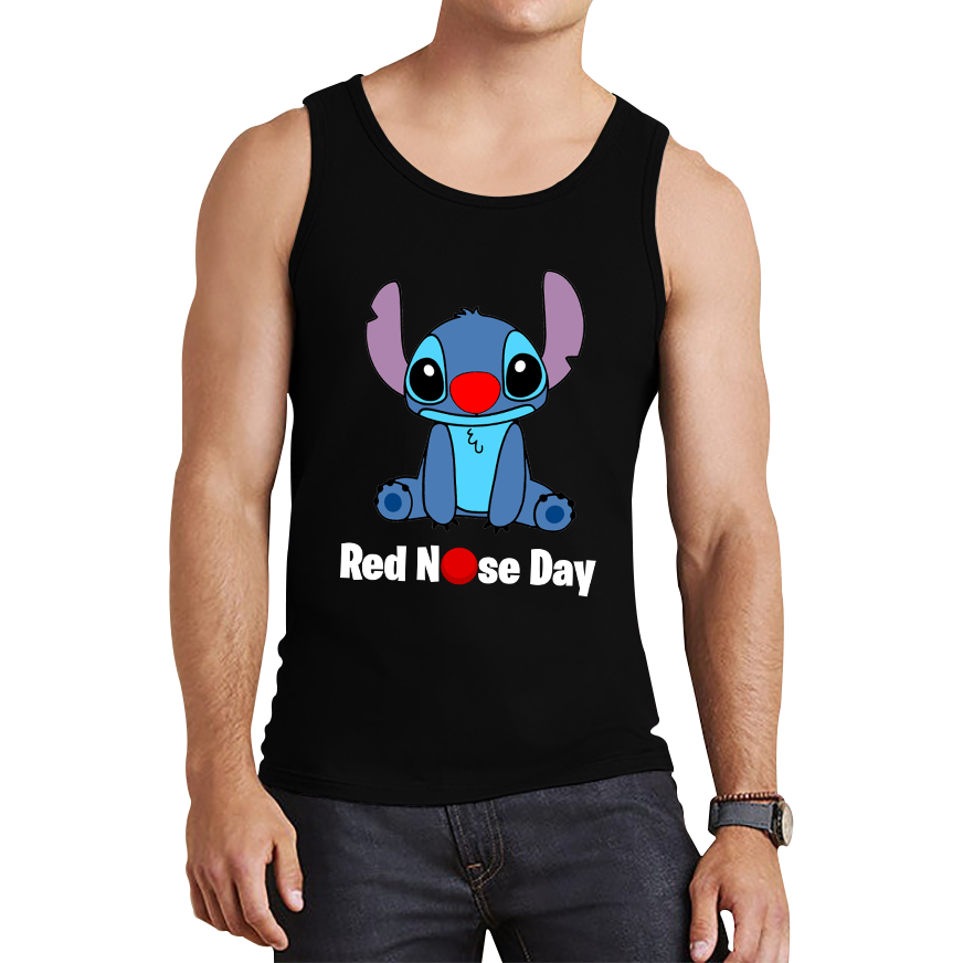 Ohana Disney Stitch Red Nose Day Tank Top. 50% Goes To Charity