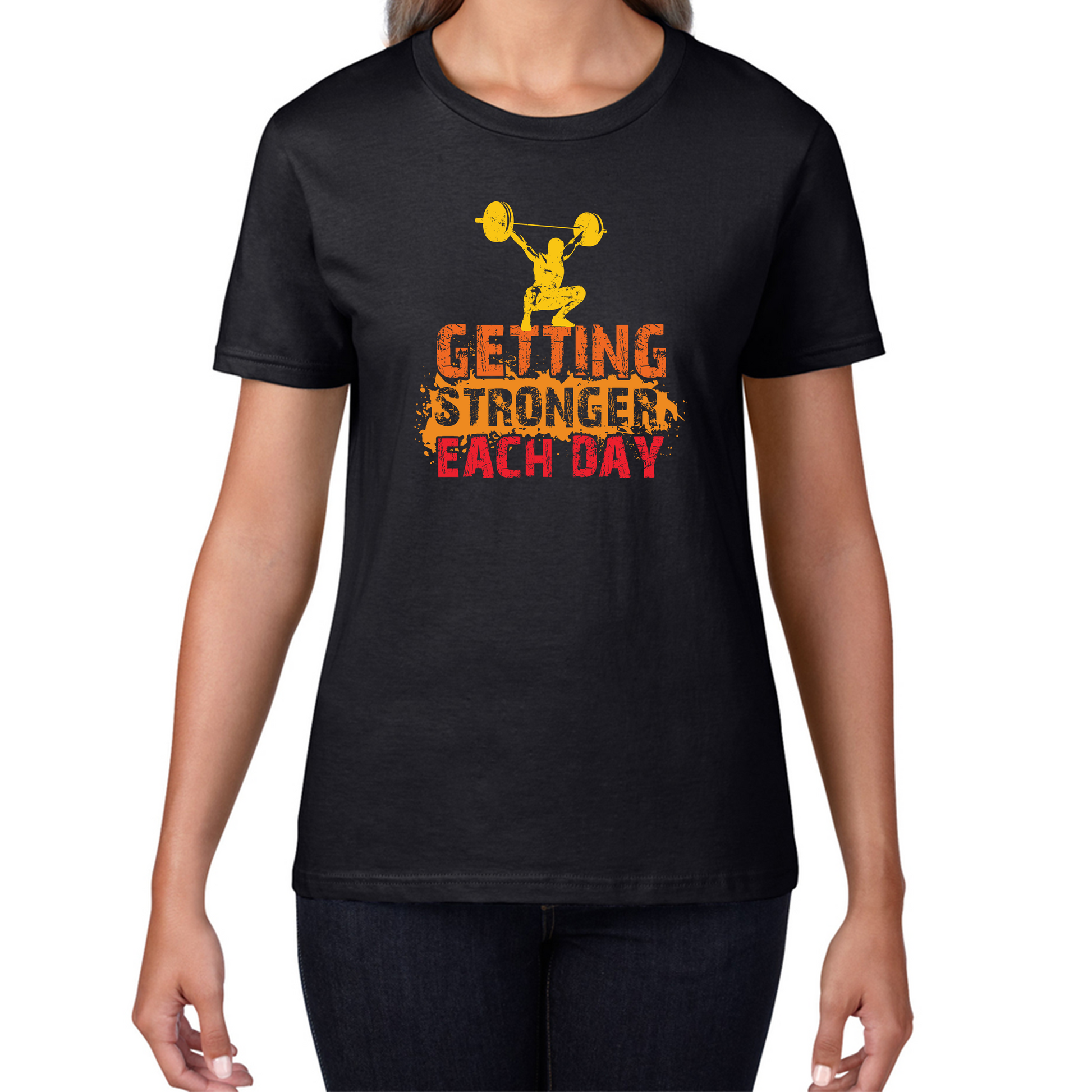Getting Stronger Each Day Weightlifting Gym T Shirt