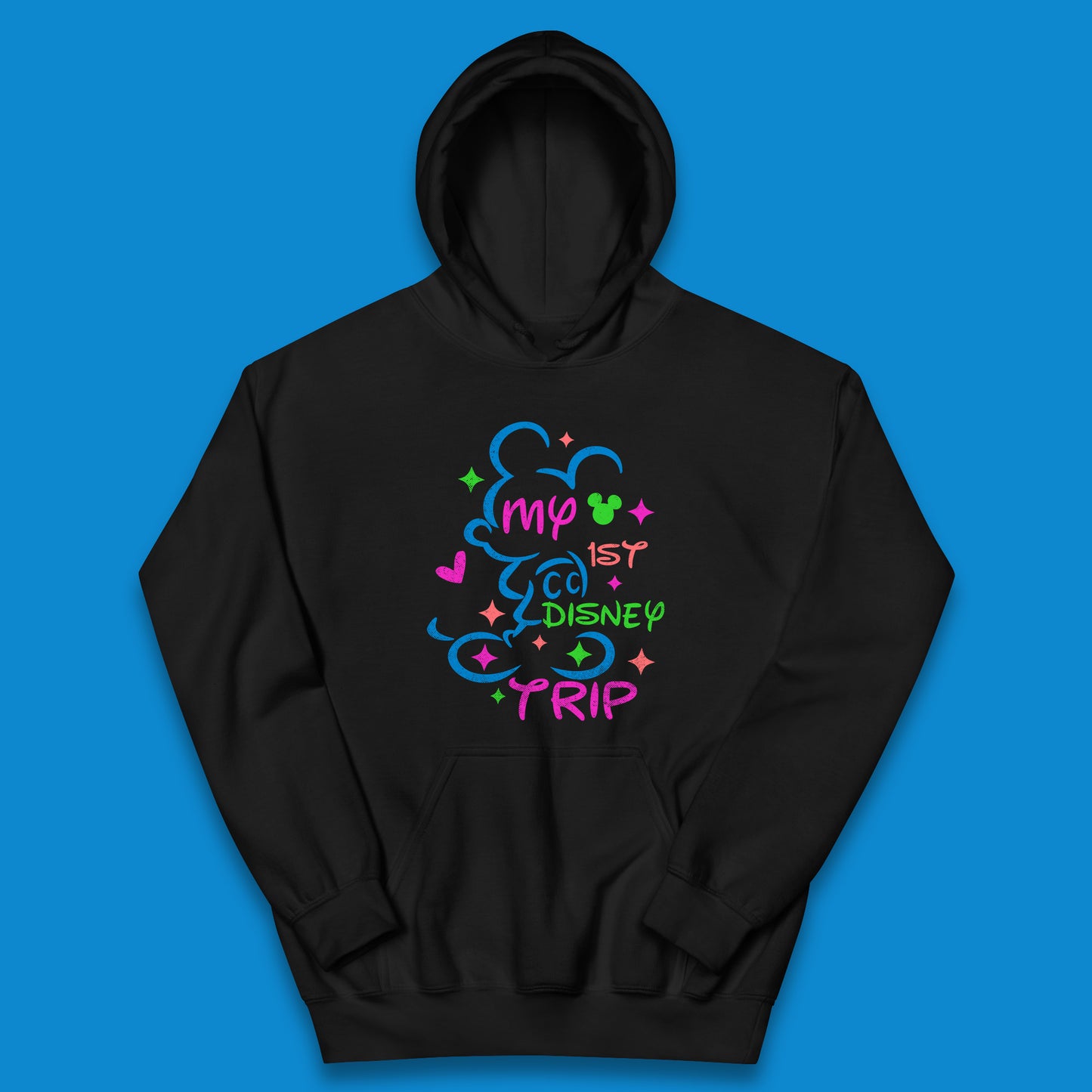 My 1st Disney Trip Disney Mickey Mouse Minnie Mouse Disneyland Trip Vacations Disney World Kids Hoodie