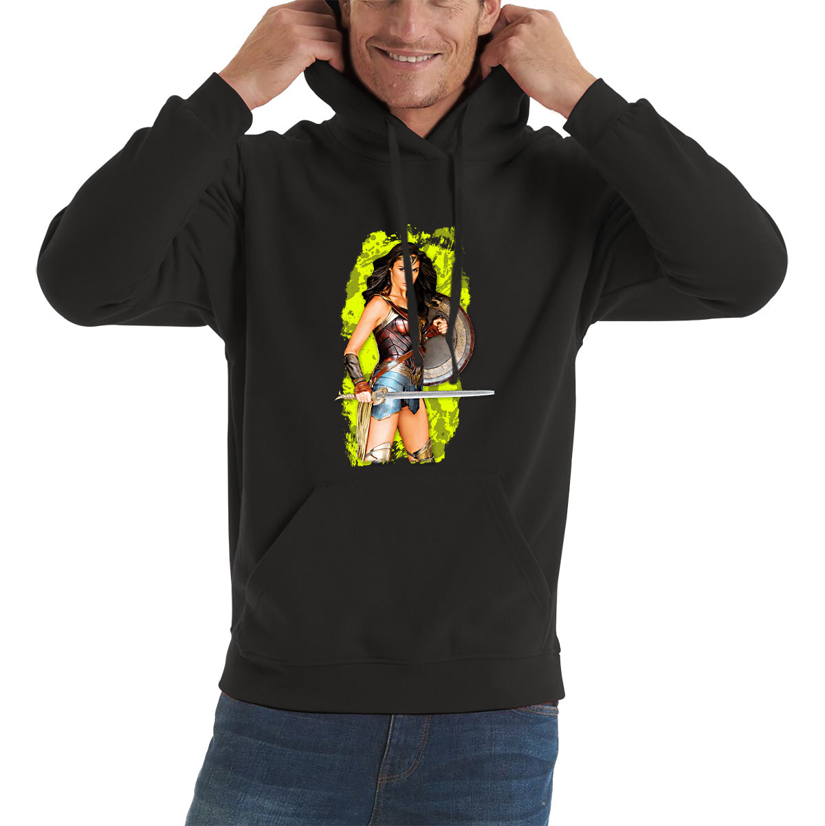 Gal Gadot Wonder Woman Shield Comic Book Character Wonder Girl Superhero Unisex Hoodie