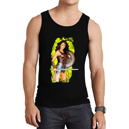 Gal Gadot Wonder Woman Shield Comic Book Character Wonder Girl Superhero Tank Top