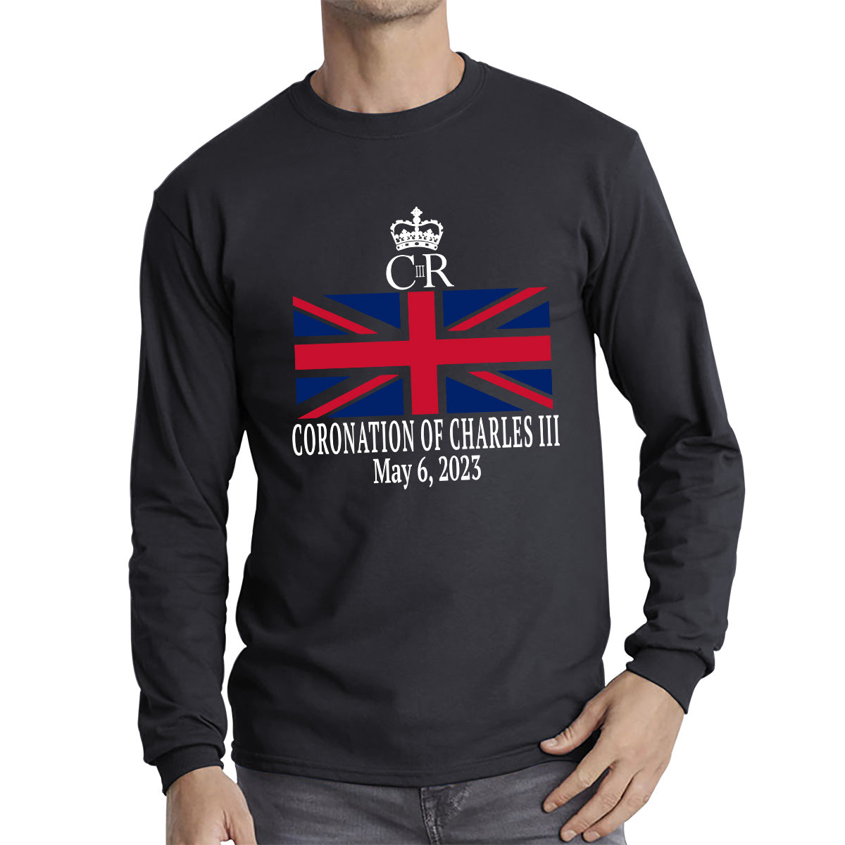 Royal Cypher CR III Coronation Of Charles III 6th May 2023 King Charles III Royal King British Flag Long Sleeve T Shirt