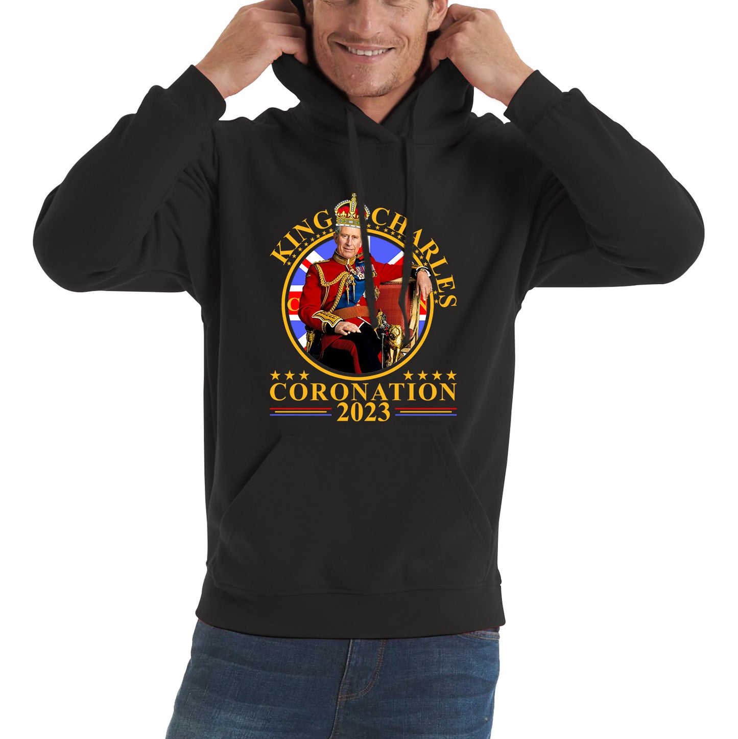 King Charles III Coronation 2023 Ruling Monarch Of England United Kingdom Royal Crown Unisex Hoodie