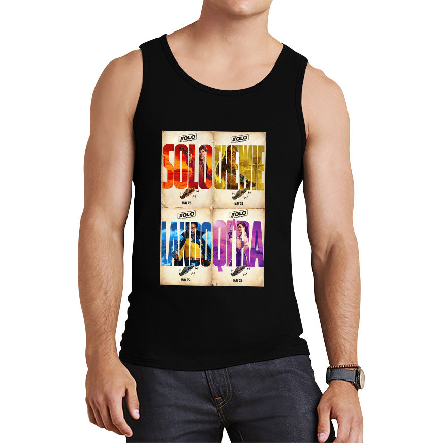 Solo A Star Wars Story Posters Solo Chewie Lando Qira Sci-fi Action Adventure Movie Characters Star Wars Galaxy's Edge Trip Tank Top