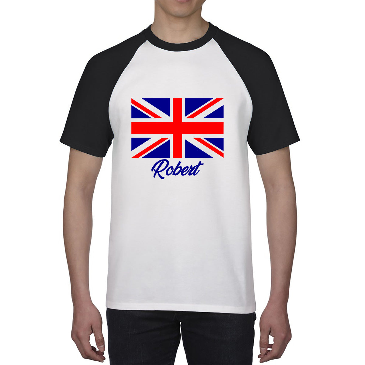 Personalised UK United Kingdom Flag Your Name Great Britain Union Jack Patriotism Proud British Citizen Long Live UK Forever Baseball T Shirt