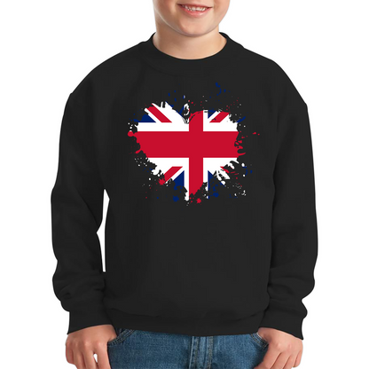 Union Jack Great Britain Heart Flag Jumper