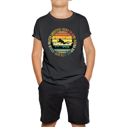 Born To Dive Scuba Diving Underwater Lifestyle T Shirt
