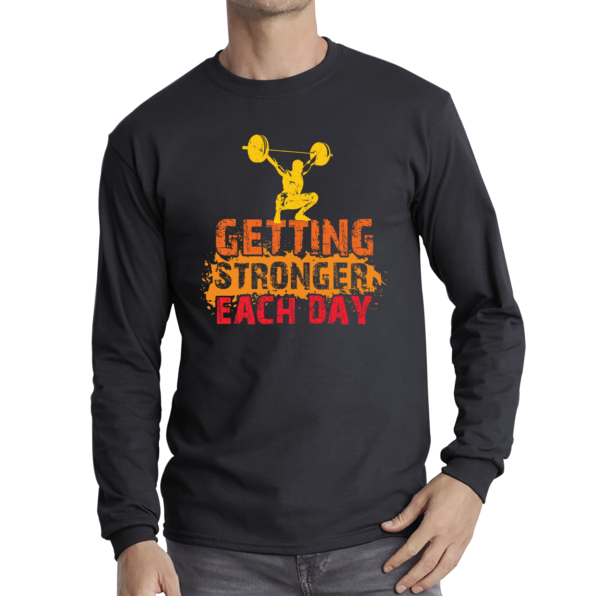 Getting Stronger Each Day Weightlifting Gym T Shirt