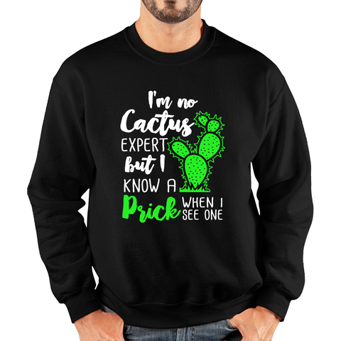 I'm No Cactus Expert But I Know A Prick When I See One Adult Sweatshirt