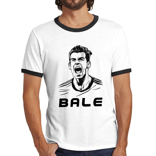 Football Player Retro Style Portrait Soccer Player Welsh Former Professional Footballer Sports Champion Ringer T Shirt