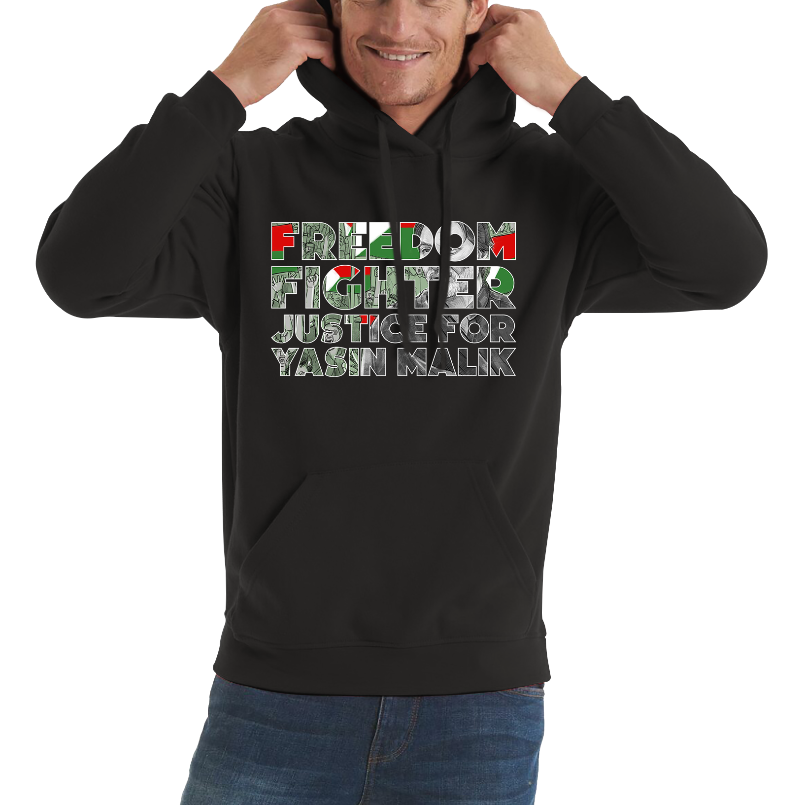 Freedom Fighter Justice For Yasin Malik Proud And Brave Leader Stand With Kashmir And Yasin Malik Unisex Hoodie