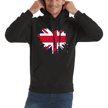 Union Jack Great Britain Heart Flag Hoodie
