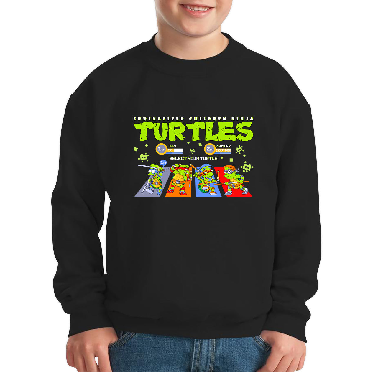 Springfield Children Green Turtles Select Your Turtle Cartoon Spoof Lovers Gift Kids Jumper