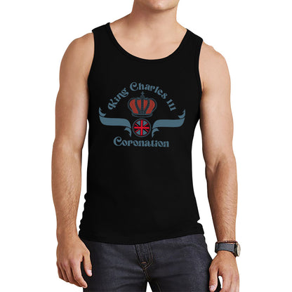 King Charles III Coronation Royal Crown CR III His Majesty Union Jack God Save The King Uk Flag Tank Top