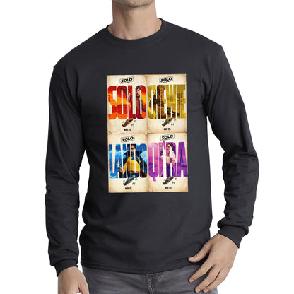 Solo A Star Wars Story Posters Solo Chewie Lando Qira Sci-fi Action Adventure Movie Characters Star Wars Galaxy's Edge Trip Long Sleeve T Shirt