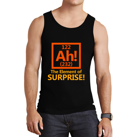 Ah The Element Of Surprise Funny Novelty Scientist Periodic Table Joke Tank Top
