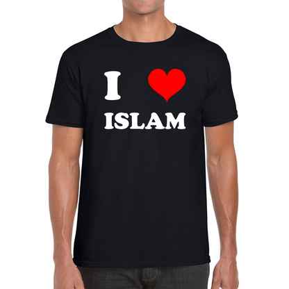 I Love Islam Spiritual Islamic Religious Muslim Religion Mens Tee Top