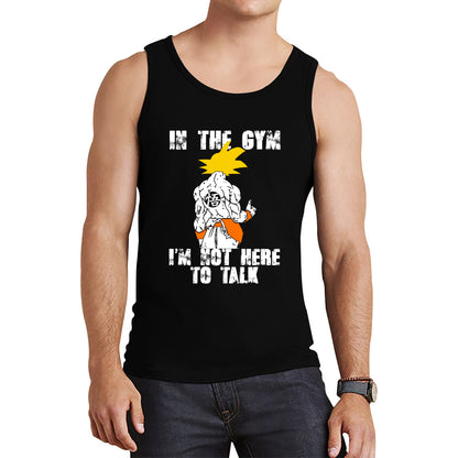 Dragon Ball Z Super Saiyan Goku Kakalot In The Gym I'm Not Here To Talk Gym Training Musculation Bodybuilding Workout Tank Top
