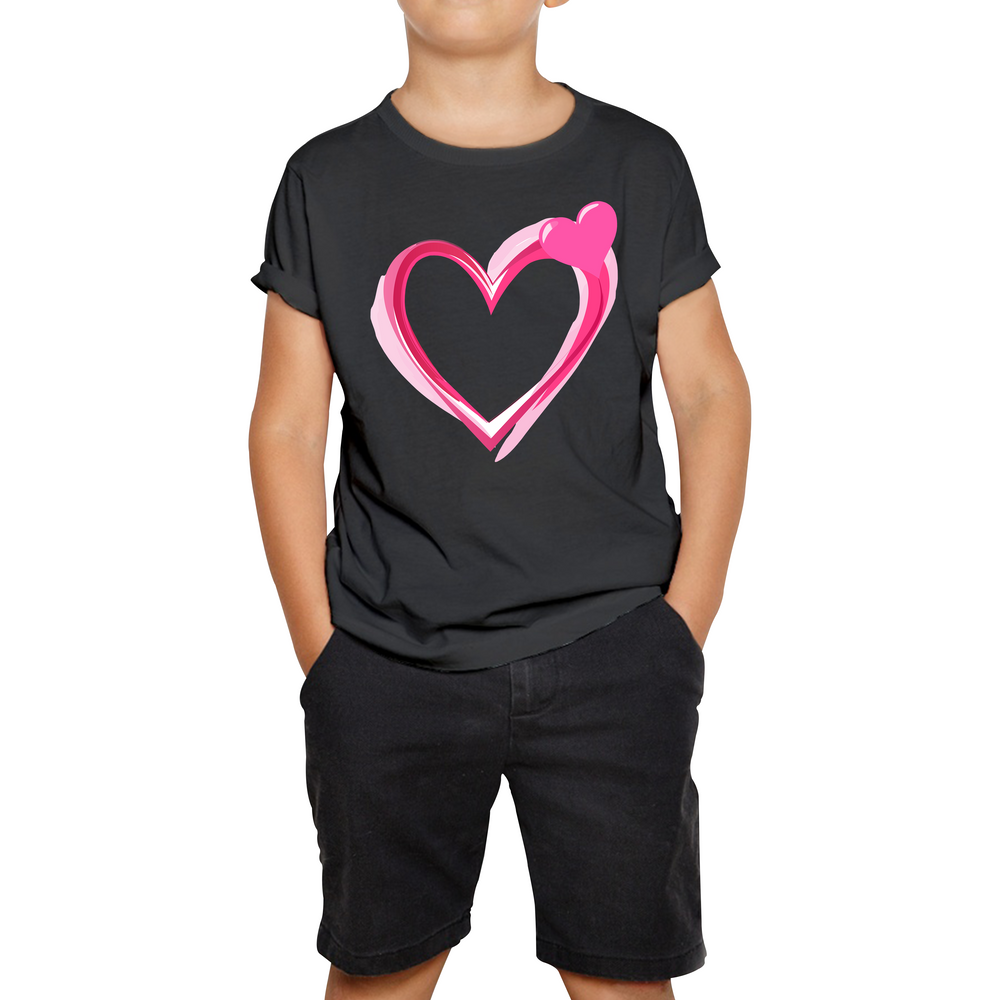 Love Valentines Day Tee Top, Valentines Heart T Shirt, Cute Valentine‘s Day Kids T Shirt