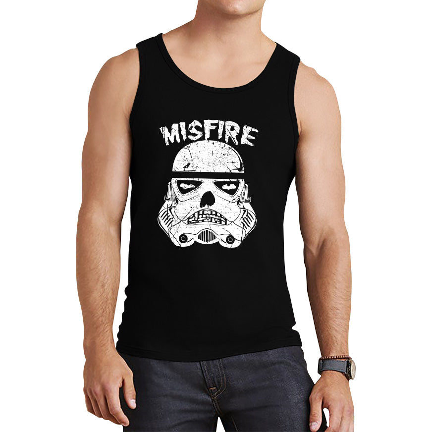 Misfire The Dark Side Made Me Do It Spoof Trooper Armor Helmet Movie Series Tank Top