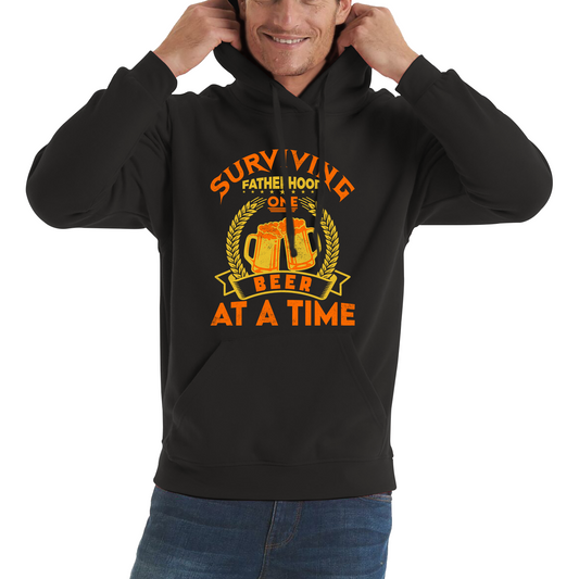 Surviving Fatherhood One Beer At A Time Fathers Day Hoodie
