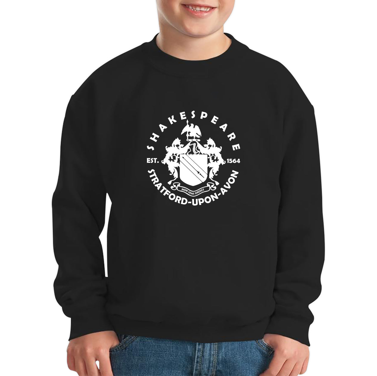 William Shakespeare's Birthplace, Stratford-Upon-Avon, Warwickshire, England, UK National Shakespeare Day Kids Jumper