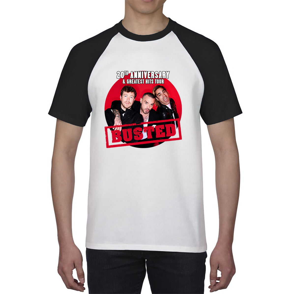 Busted Are Back To Celebrate Their 20th Anniversary Musician Band Busted Singers Baseball T Shirt