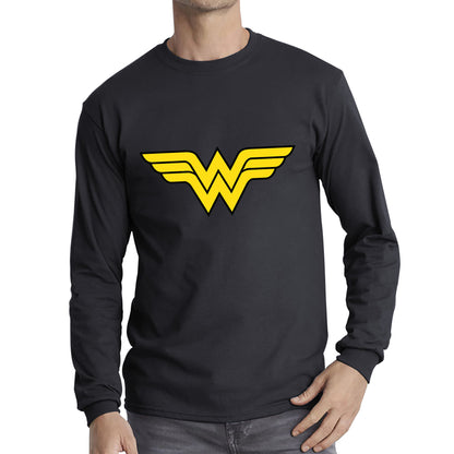 Wonder Woman Logo Superhero Wonder Girl Super Woman Comic Book Character Long Sleeve T Shirt