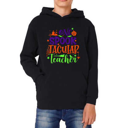 One Spooktacular Teacher Halloween Teacher Funny Halloween Spooktacular Teacher Kids Hoodie