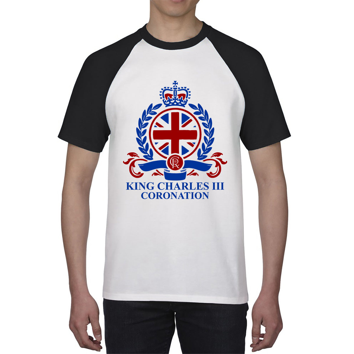 King Charles III Coronation 2023 CR III King Of England United Kingdom His Majesty Baseball T Shirt