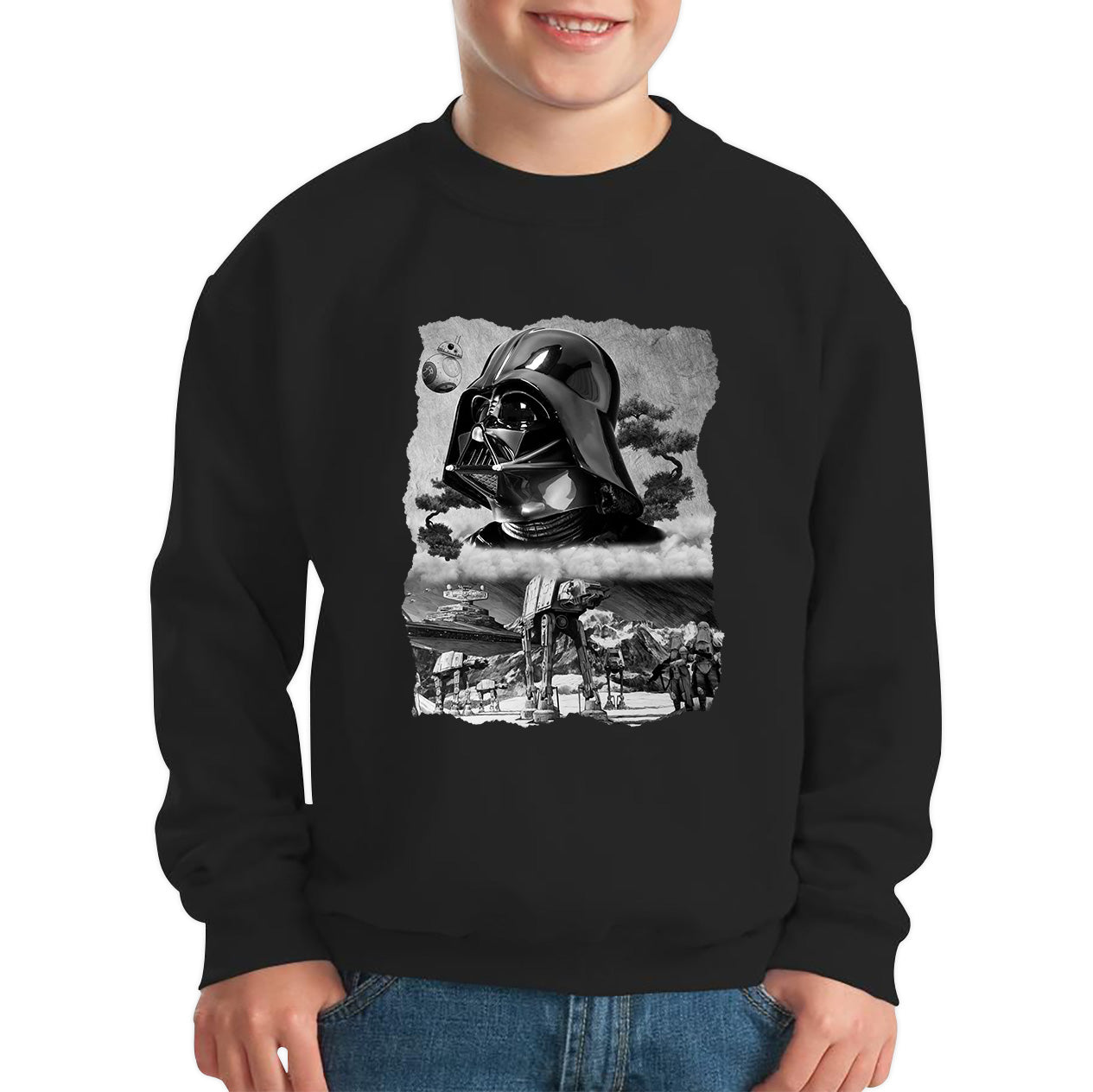 The Force Is Strong With This One Vintage Poster Graphic Movie Series Kids Jumper
