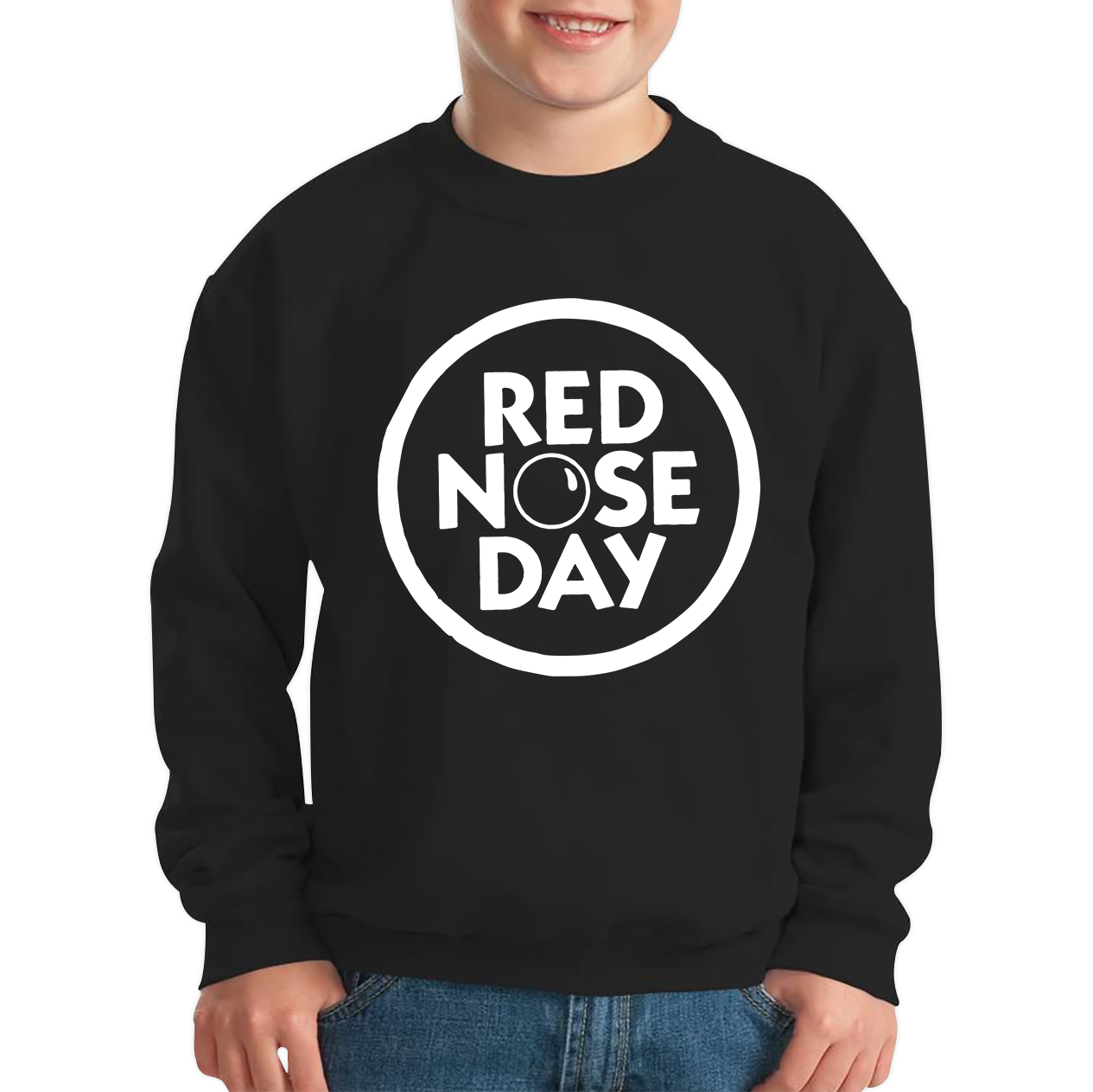 Comic Relief jumper Red Nose Day Kids Sweatshirt. 50 Goes To Charity