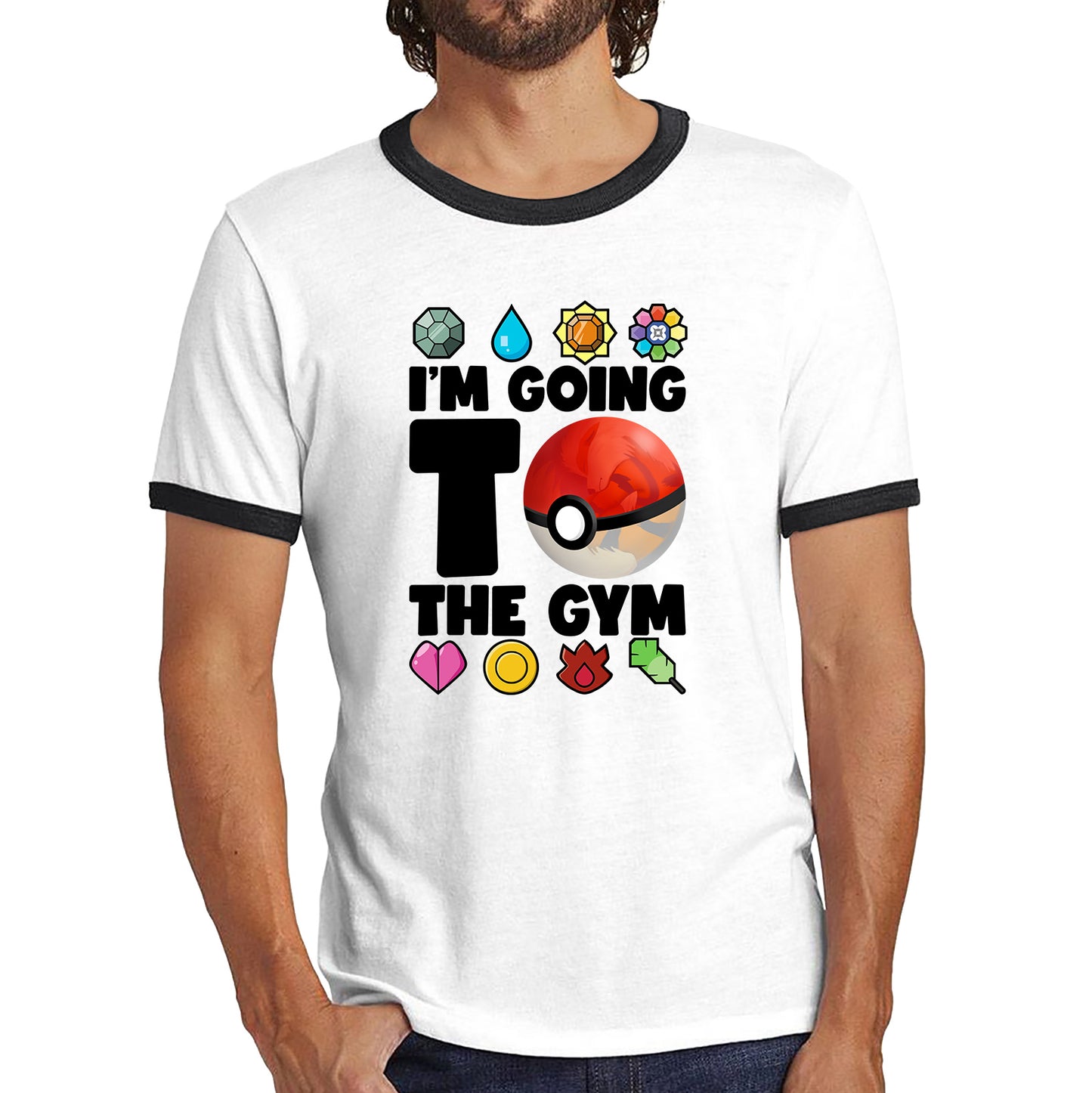 I'm Going To The Gym Pokémon Go Funny Pokémon Gym Trainer Gamer Nerd Parody Ringer T Shirt