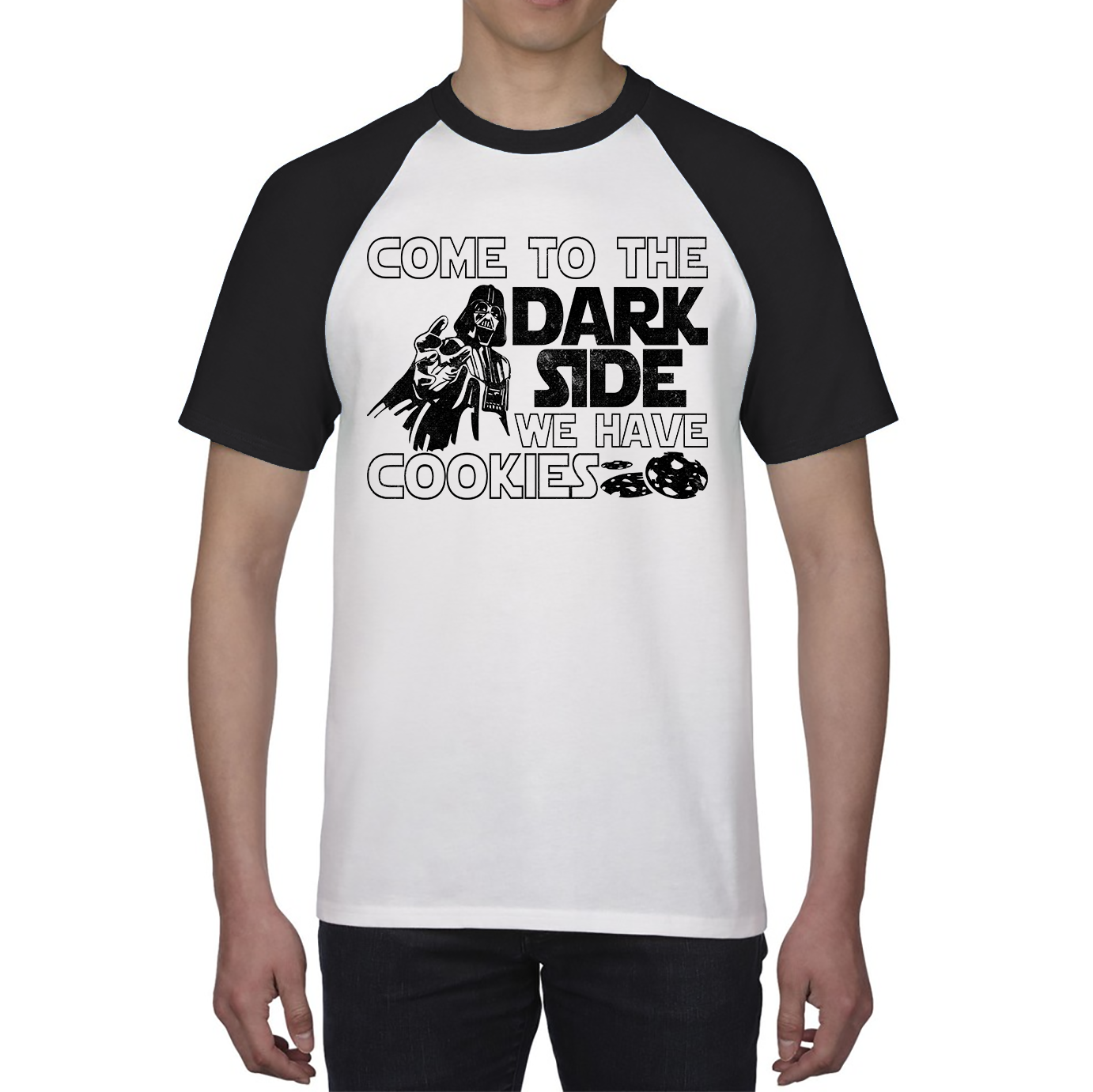Come To The Dark Side We Have Cookies Disney Star Wars Quote Darth Vader Galaxy's Edge Baseball T Shirt