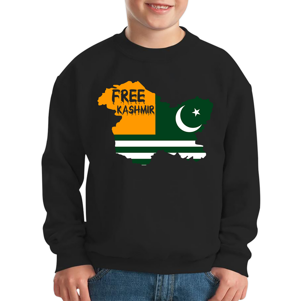 Free Kashmir From India Pakistan Stand With Kashmir Free Kashmir Kids Jumper