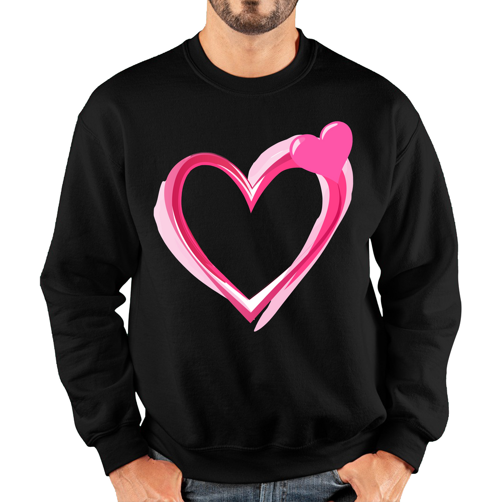 Love Valentines Day Jumper Top, Valentines Heart Sweatshirt, Cute Valentine‘s Day Adult Sweatshirt