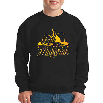 Eid Mubarak Muslims Religious Ramzan Fasting Mosque Prayers Blessings Holy Month Kids Jumper