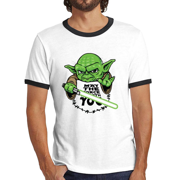 May The 4th Be With You Yoda Green Humanoid Alien Star Wars Day Disney Star Wars Yoda Star Wars 46th Anniversary Ringer T Shirt