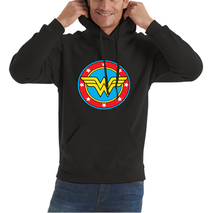 Wonder Woman Shield Logo Superhero Wonder Girl Comic Book Character Super Woman Unisex Hoodie