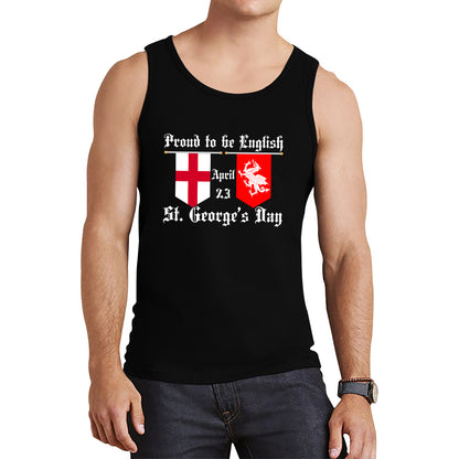 Proud To Be English St George's Day Flags Of Wales And England Welsh And English Relations St George Day Tank Top